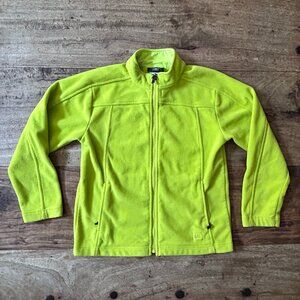 REI Youth Full Zip Fleece LIME GREEN Kids Medium (10-12)  Jacket Coat Liner EUC